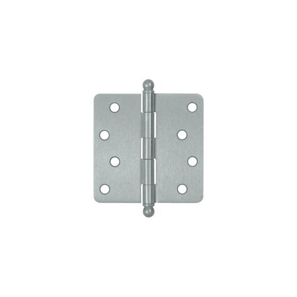 S44R426D-BT 1/4 Radius Ball Tip Door Hinge Brushed Chrome, 10PK